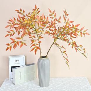 单支真插天南竹叶软装 做树花叶材家仿居客厅样板间摆设漆木紫QJA