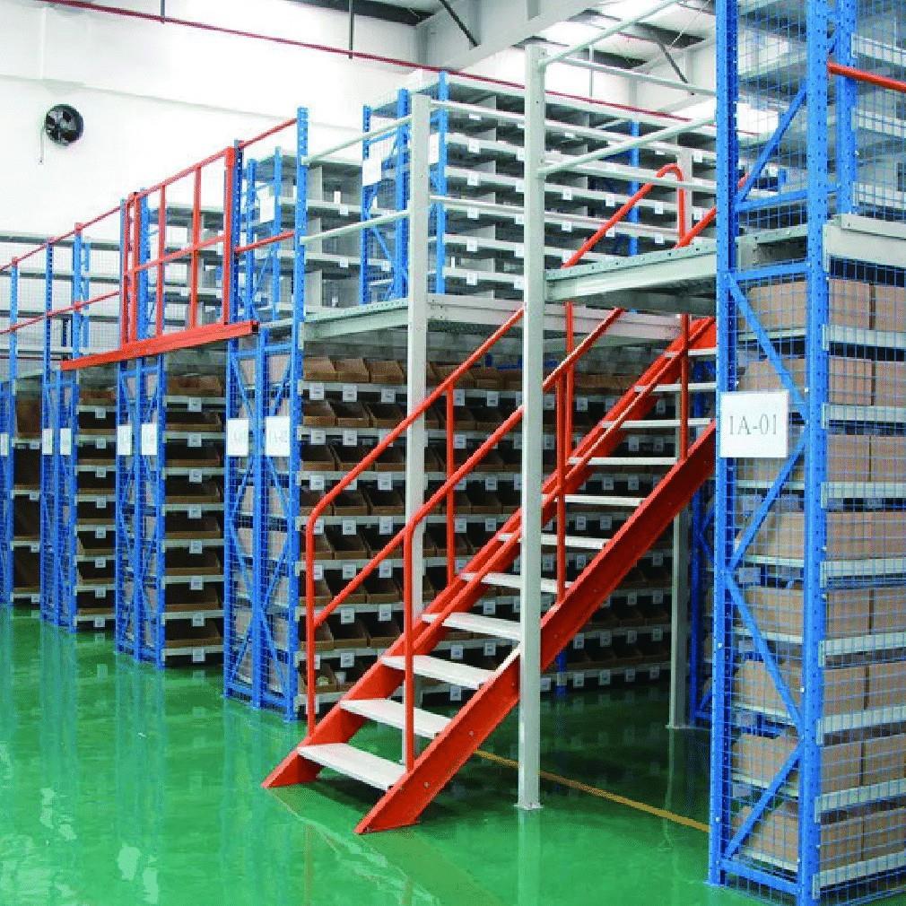 厂家直销高阁楼式货架柱稳固梁承载重托打造安全效立的横货架仓储