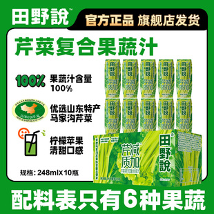 田野说芹菜汁混合果蔬汁羽衣甘蓝儿童宝宝蔬菜汁饮料248ml10瓶