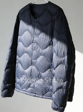 R1cham轻奢新款轻薄羽绒内胆冬男V领宽松百搭保暖白鸭绒长袖外套