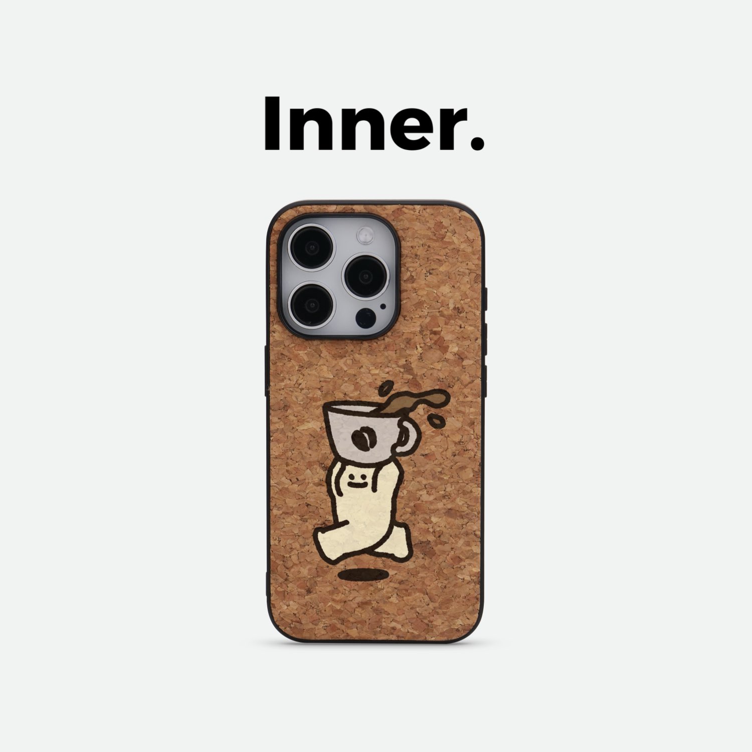 Inner.因内 咖啡来喽天然软木磁吸手机壳适用于苹果华为新款木MagSafe保护壳高级感清新可爱治愈创意手机套