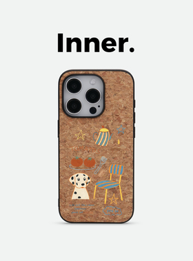 Inner.因内 番茄与斑点狗系列天然软木磁吸手机壳适用于苹果华为新款MagSafe保护壳可爱治愈创意手机套