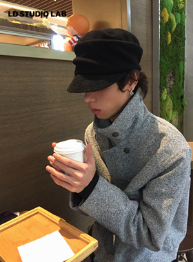 日系复古针织褶皱设计报童画家帽子秋冬百搭男女 LD STUDIO LAB