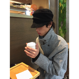 日系复古针织褶皱设计报童画家帽子秋冬百搭男女 LD STUDIO LAB