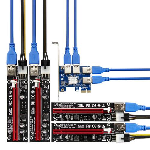 pcie1X转16X显卡延长线转接线USB30PCIE接口转接卡显卡扩展卡