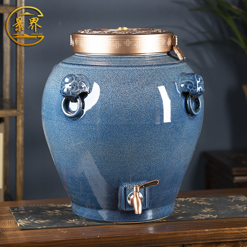 景界宫廷风加厚密封泡酒瓶酒缸罐