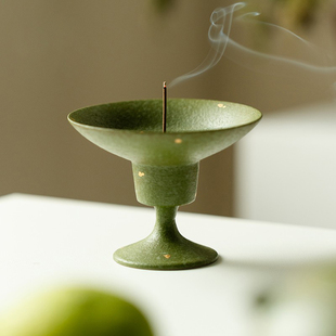 家用禅意 「复古酒金线香插」不落灰高级感香插盘 至檀 沉香世家