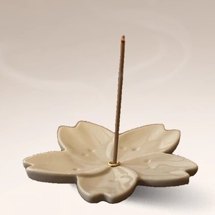 精致高级感沉香线香炉禅意茶室香托底座 日式 至檀 陶瓷简约香插