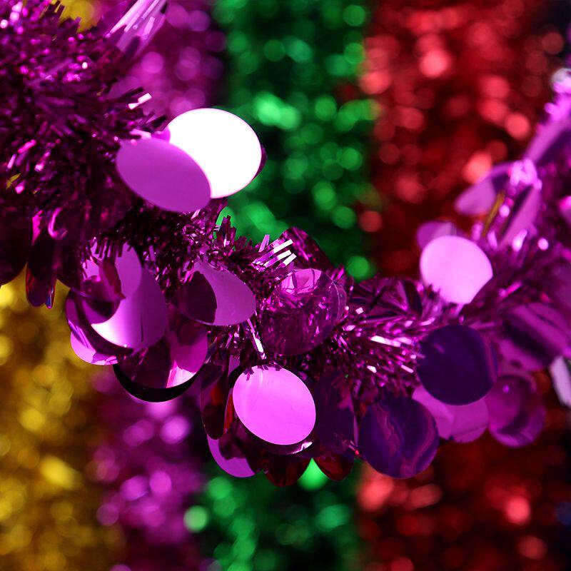 圣诞装饰拉花彩条商场元旦幼儿园装饰品毛条彩带新年派对场景布置