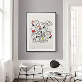 death 史努比卡通装 饰画 NYC太阳花村上隆联名工作室潮流背景挂画