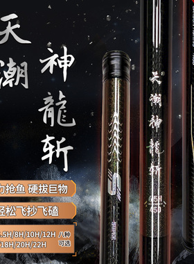 天朝神龙斩S版黑坑8H12H 16H18H飞磕战斗竿超轻碳素竞技竿