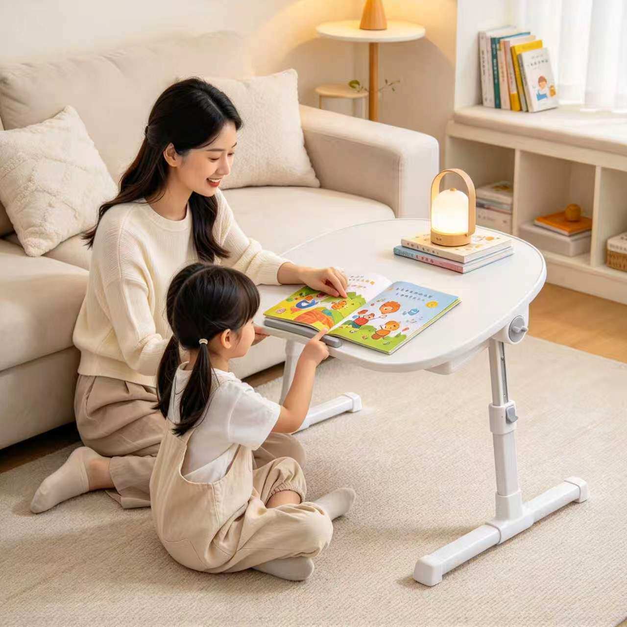 儿童升降宝宝学习桌手工桌写字桌幼儿绘画桌早教书桌家用床上桌子