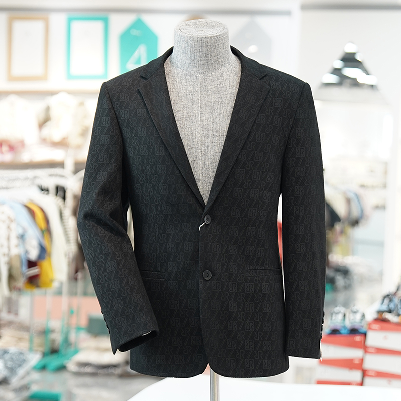 优构良品西装外套男士字母暗花