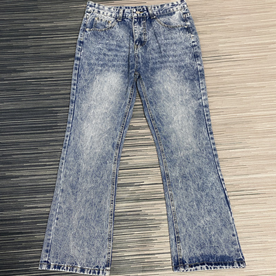 517大理石微喇牛仔裤男女款长裤