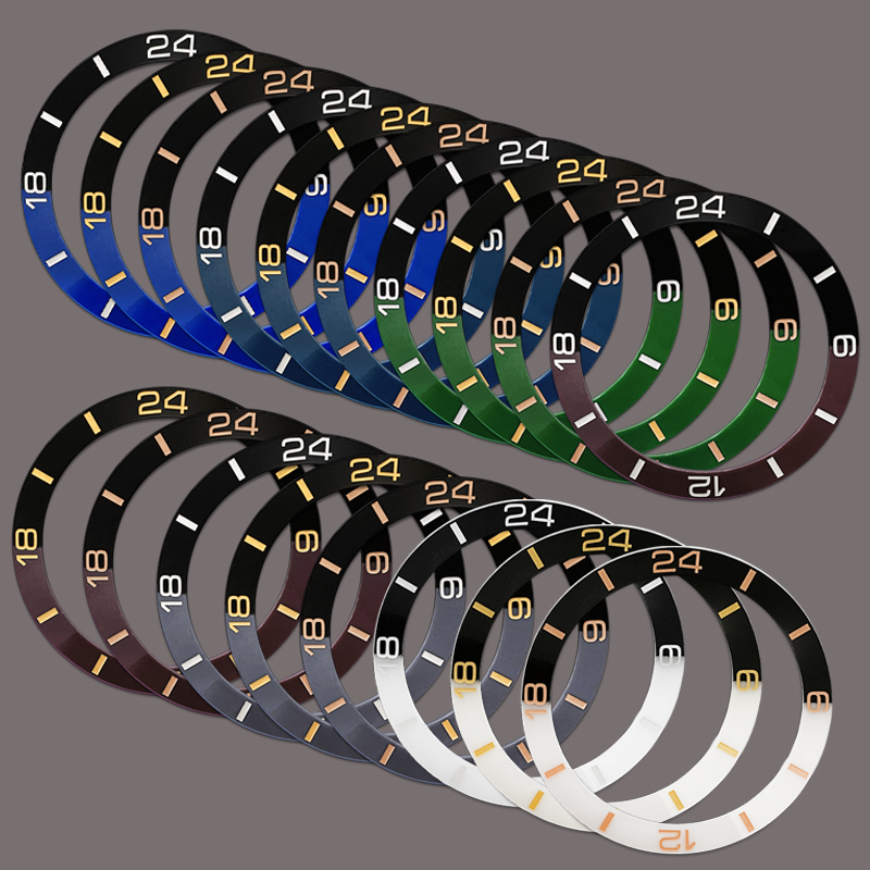 38x30.7mm GMT陶瓷圈手表表壳配件弧形表圈陶瓷表圈口配件