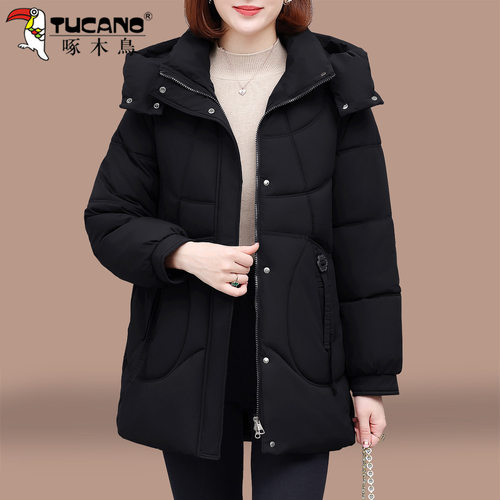 啄木鸟妈妈棉服女款2025新款冬季