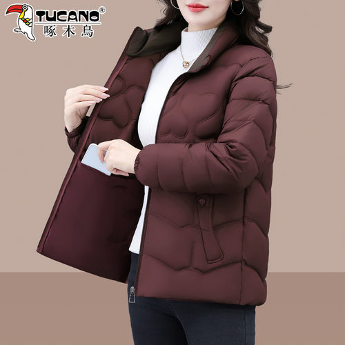 啄木鸟小个子棉服女款2025新款冬