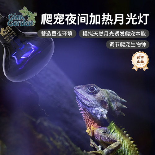 giangarden巨人爬宠加热夜灯爬虫鬃狮蜥蜴夜光加热灯控温夜灯爬宠