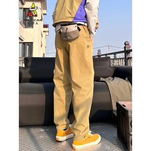 男夏季 休闲裤 宽松锥形裤 机能工装 潮 子美式 稻草人小三角白标冲锋裤