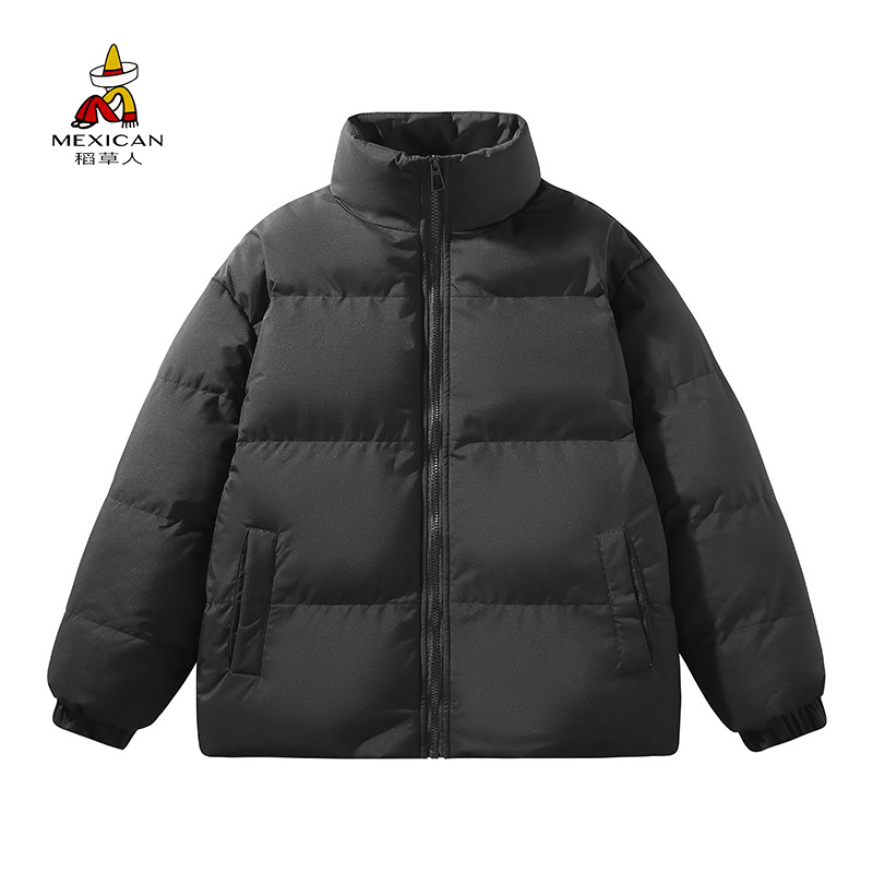 稻草人羽绒棉衣男女款冬季立领
