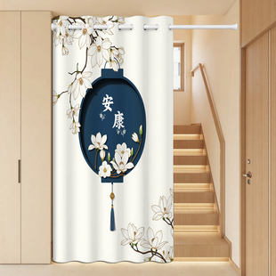 卧室厨房门帘入户玄关隔断帘卡通免打孔楼梯间走道过道专用遮挡帘