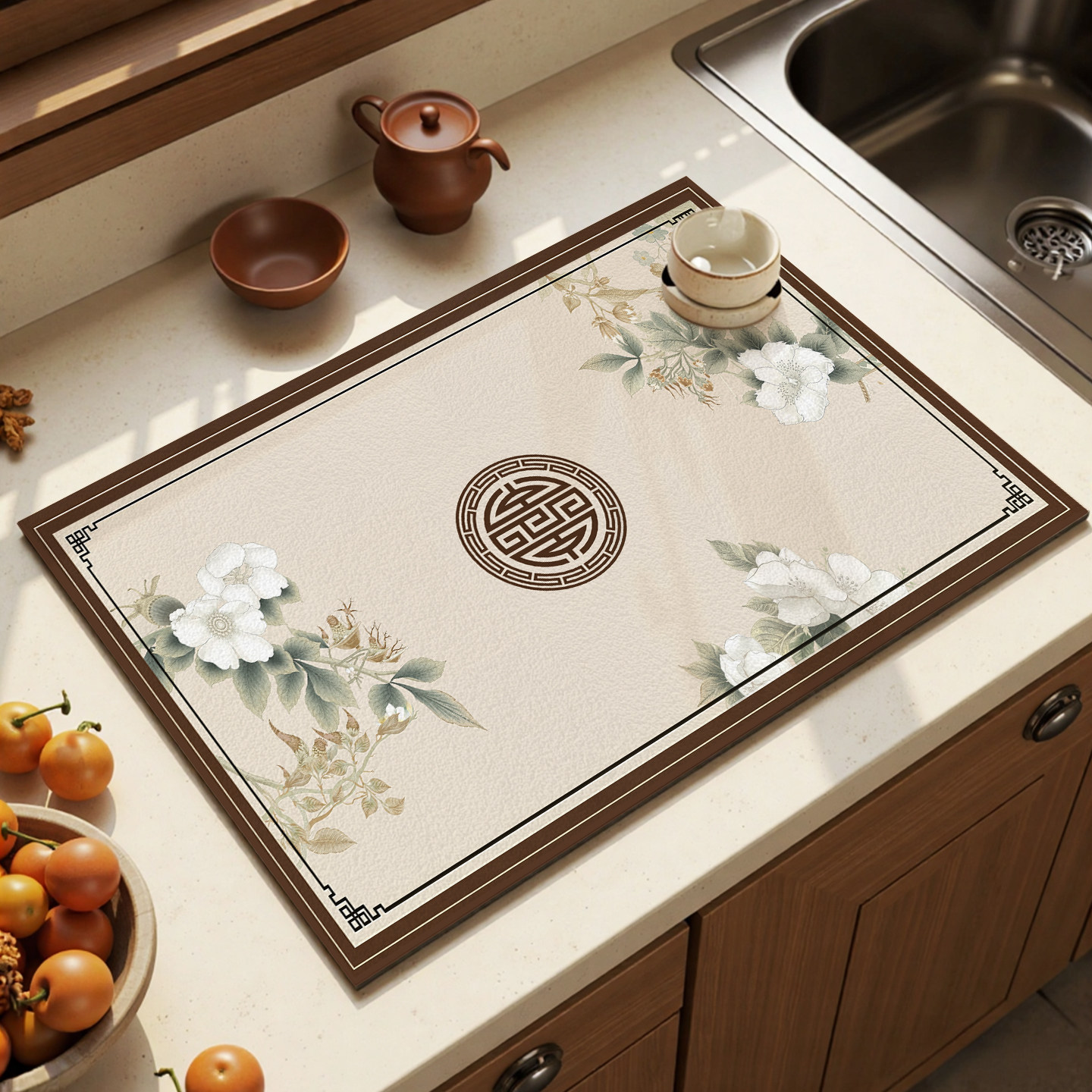 厨房台面洗碗池水槽中式硅藻泥沥水垫隔热保护垫卫生间吸水防滑垫,居家布艺,厨房地垫,淘宝优惠券,粉丝福利购,淘宝优惠卷