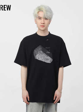 1701潮流破洞yeah dream国潮男女同款短袖T恤集市新风尚