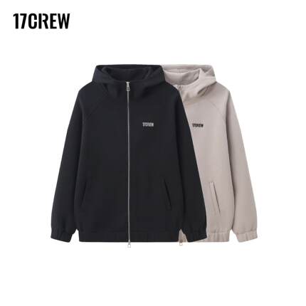 17CREW正标开衫连帽卫衣连帽御寒高级感男女同款