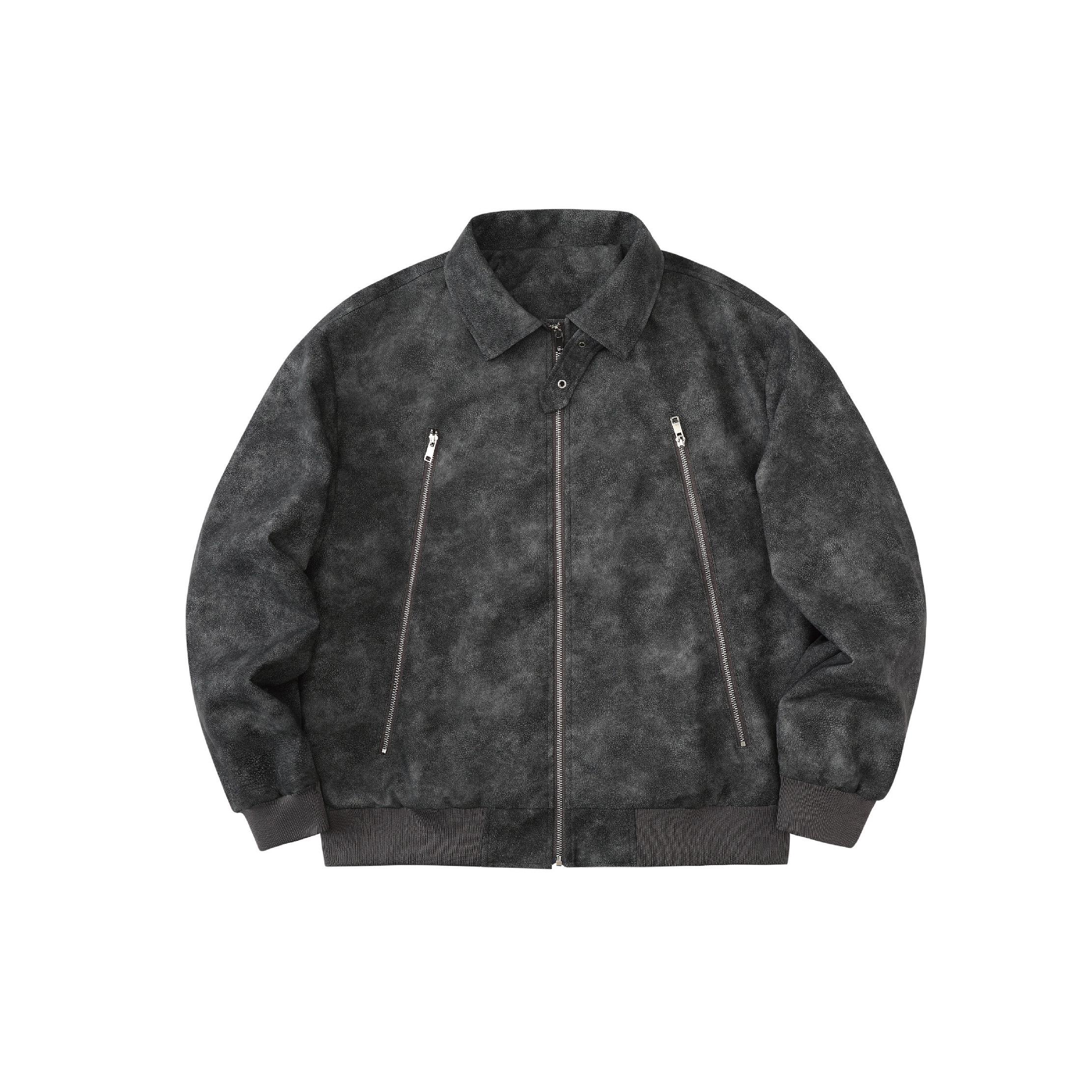 1701圆领秋冬夹克宽松