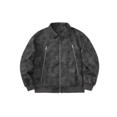 1701圆领秋冬夹克宽松