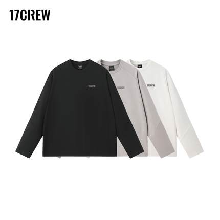 17CREW双面绒圆领保暖秋冬新品三色男女同款休闲打底衫