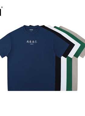 1701南京系列夏季t恤短袖宽松半袖潮流圆领男女同款