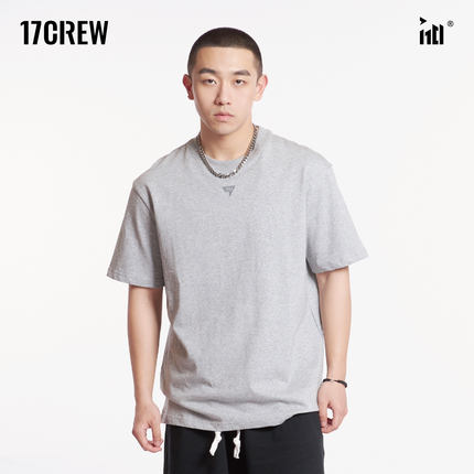 1701【明星同款】原创7号夏季重磅印花圆领国潮宽松简约情侣正版