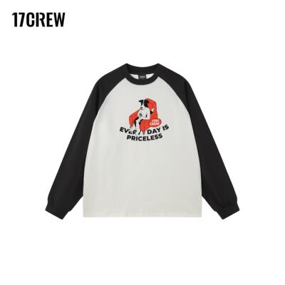 1701长袖男女同款边牧手绘原创