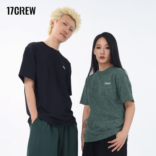 休闲棉质短袖宽松圆领t恤17CREW