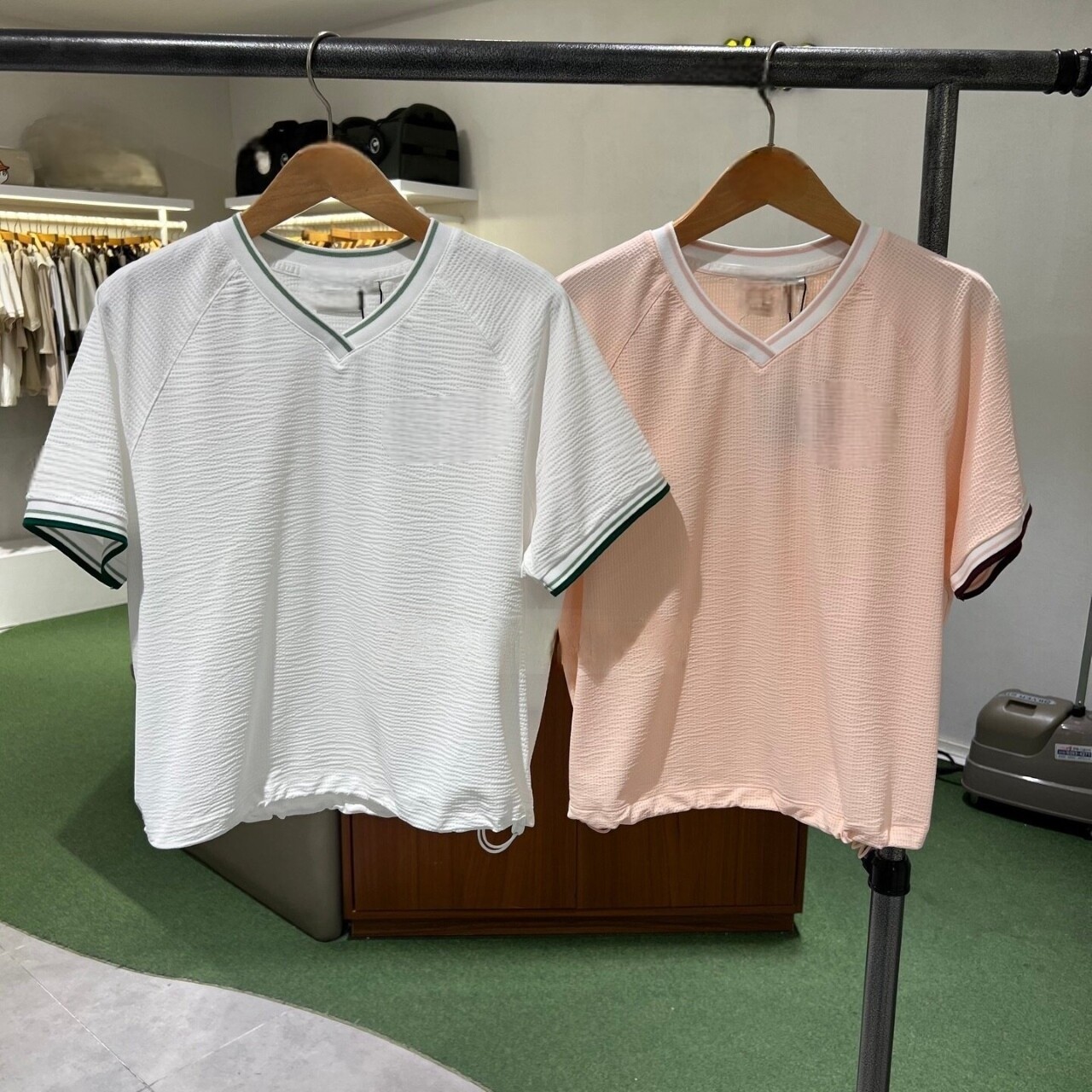 韩版高尔夫服装女装V领短袖短裤运动休闲时尚GOLF高球棒球套装服
