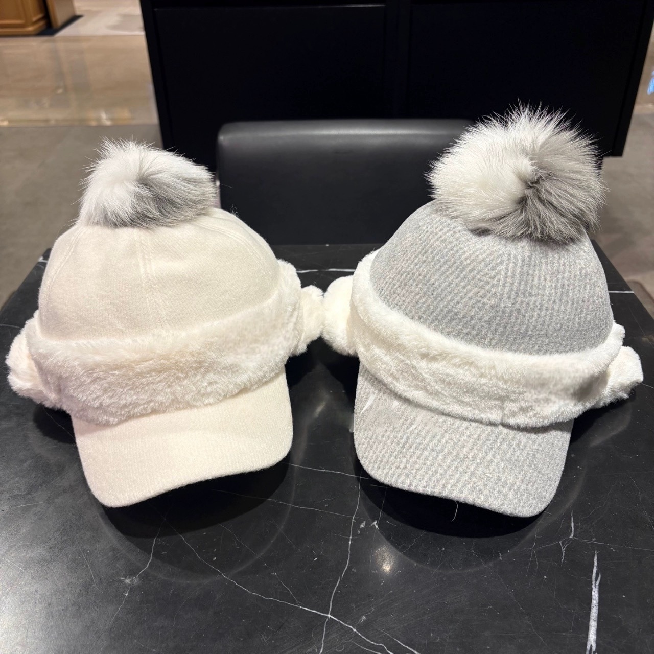 秋冬高尔夫球帽女毛绒保暖针织护耳抗寒线帽女球帽运动高球棒球帽