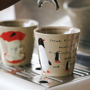 泽滕家手握咖啡杯礼盒装 拉花专用拿铁泡咖啡下午茶杯子情侣圣诞风