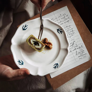 泽滕家西餐厅牛排盘下午茶点心碟子宫廷风ins高级备早餐小众设计