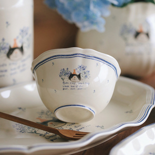 泽滕家高颜值碗盘碟餐具套装新款韩式小清新可爱整套新婚乔迁送礼