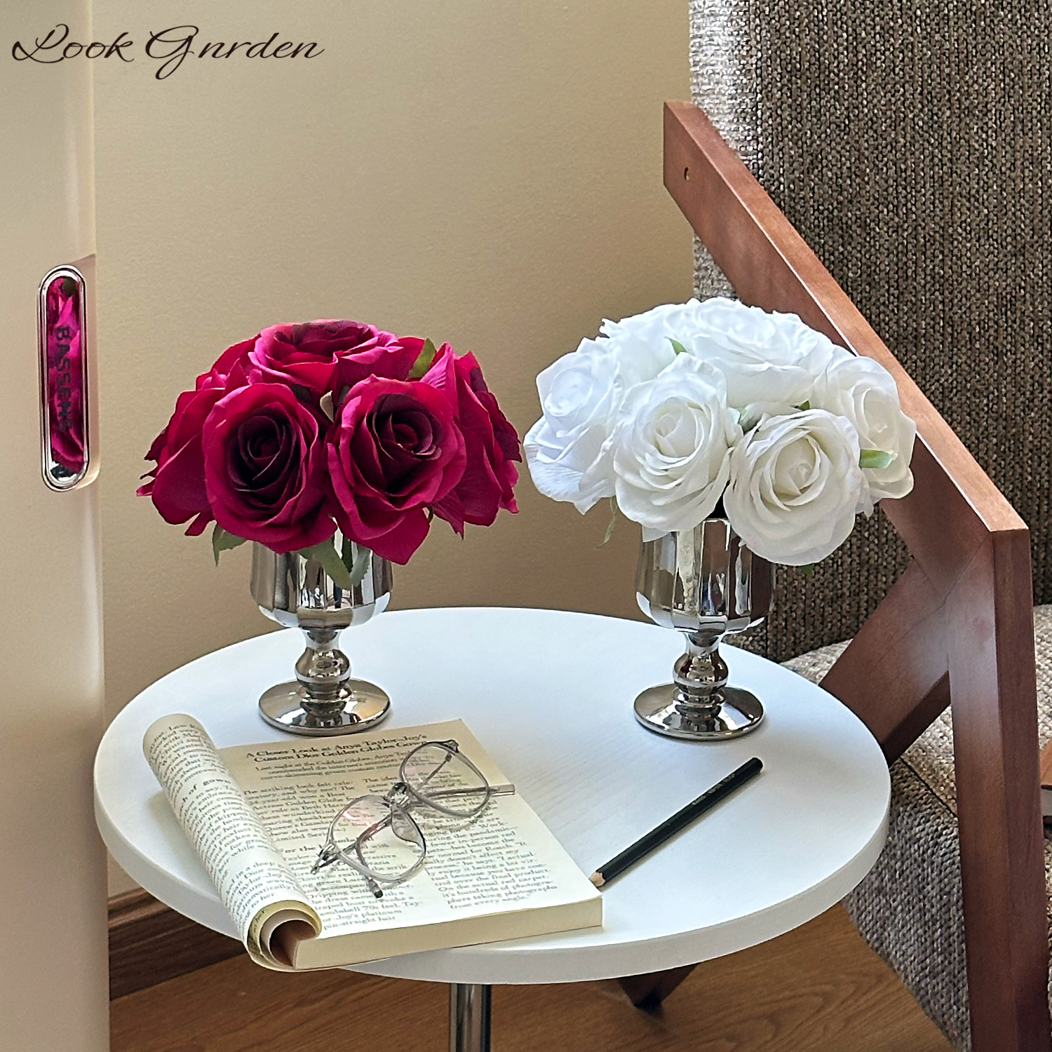 仿真花香薰法式高级感玫瑰花