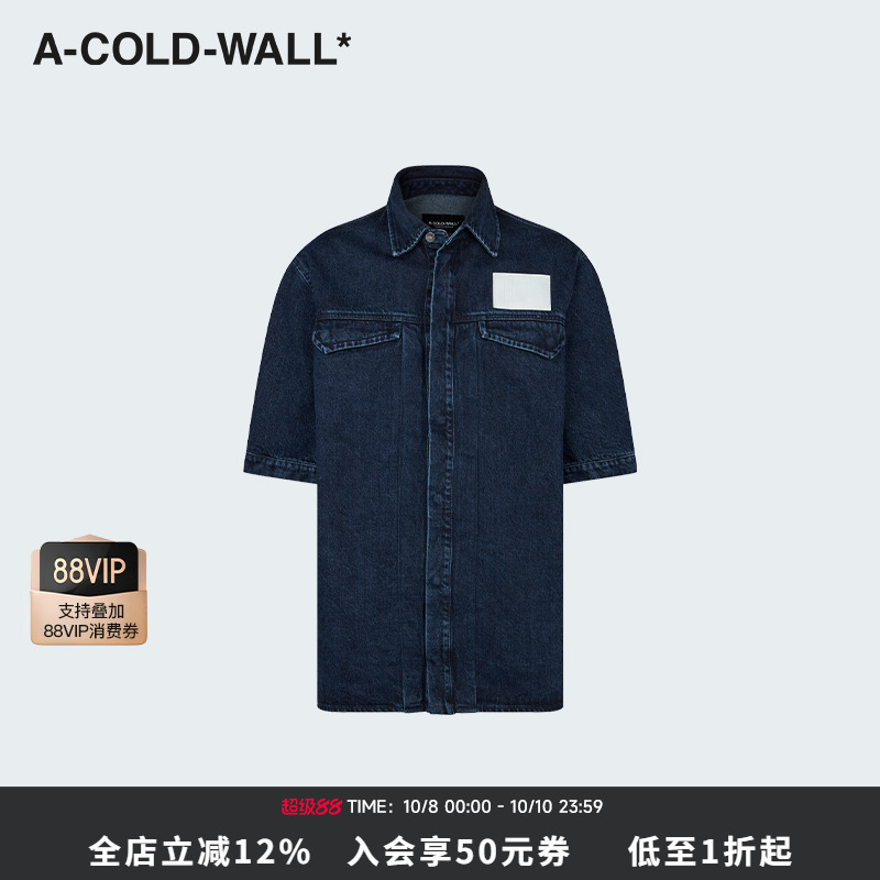 【限时直降】ACW春夏男女同款短袖丹宁牛仔衬衫外套短袖ACWMSH135