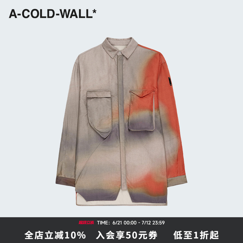 【折扣】ACW春夏男女长袖渐变纯棉衬衫夹克外套个性ACWMSH106A