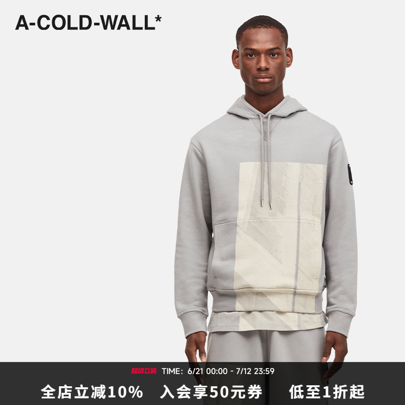 【限时直降】ACOLDWALL春夏男女潮流印花连帽撞色卫衣ACWMW186