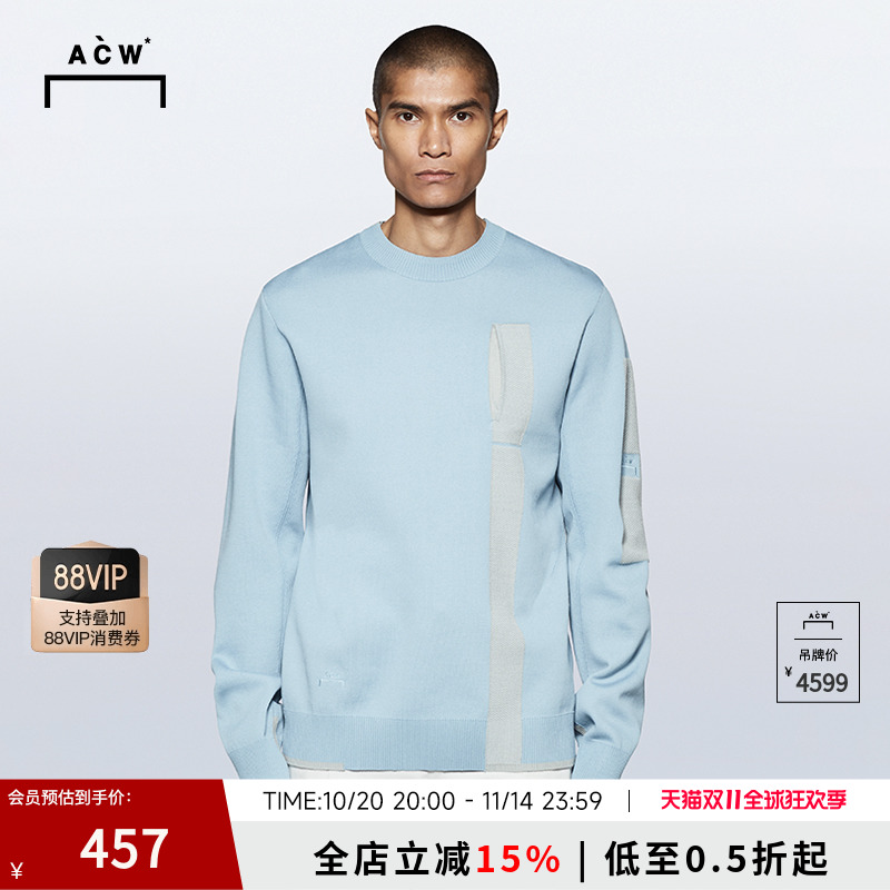 ACW男士小众印花圆领针织衫