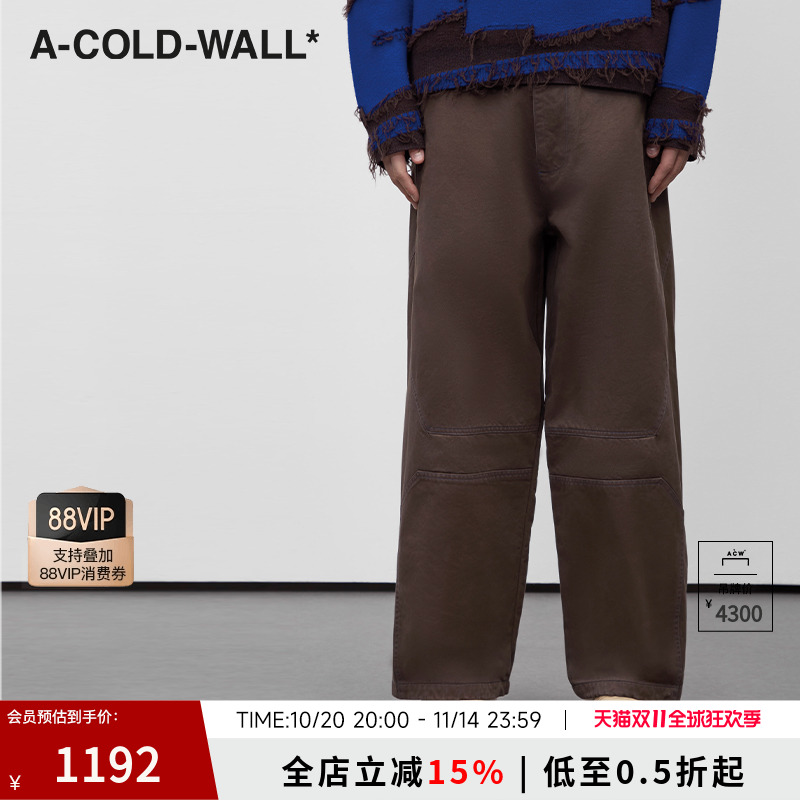 ACOLDWALL2024秋纯棉休闲长裤