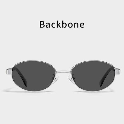 2026新款fake同款个性老钱风墨镜高级感椭圆半框太阳眼镜backbone