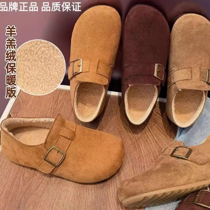 【3厘米羊羔绒勃肯女鞋