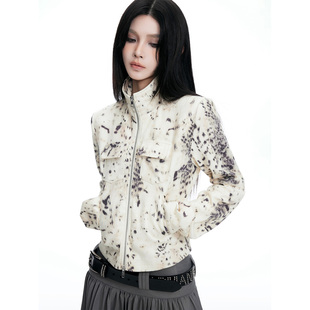 复古设计感翻领短款 common 甜酷百搭辣妹豹纹美式 0120 外套