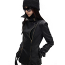 男女同款 common 视觉系hedi 0120 古着双开拉链多穿法皮衣外套